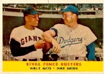 1958 Topps      436     Willie Mays/Duke Snider